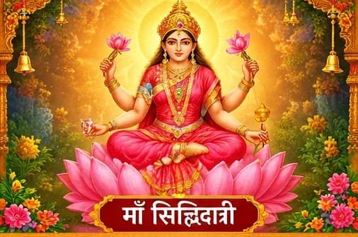 सिद्धिदात्री केर पारंपरिक धार्मिक चित्रण